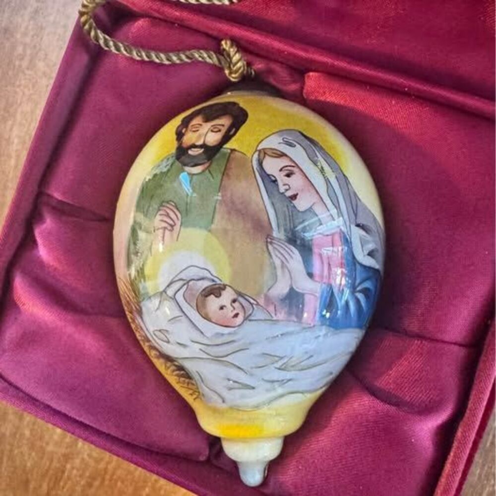 Ne'Qwa Art Christmas "Oh Night Divine ” Ornament Joseph Holodook Artist w/ Box